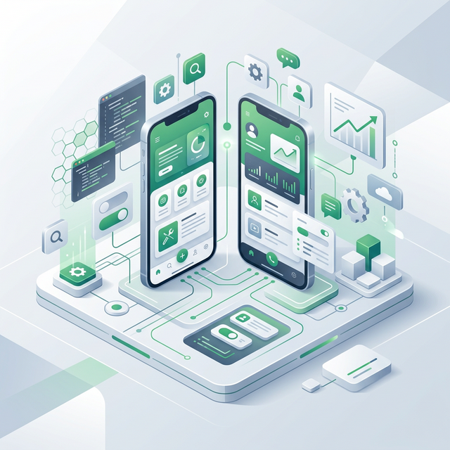 Mobile App Development Illustration